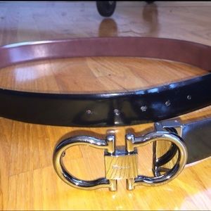 Gorgeous reversible double sided ferraegamo belt